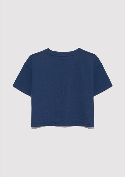 Mavi Köpek Baskılı Lacivert Tişört 7610363-87737