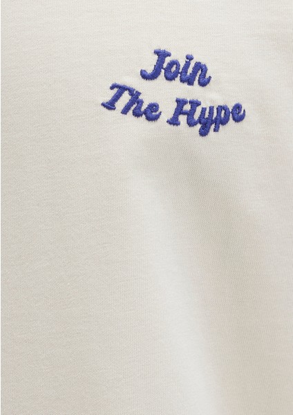 Baskılı Bej Tişört 0613046-70140