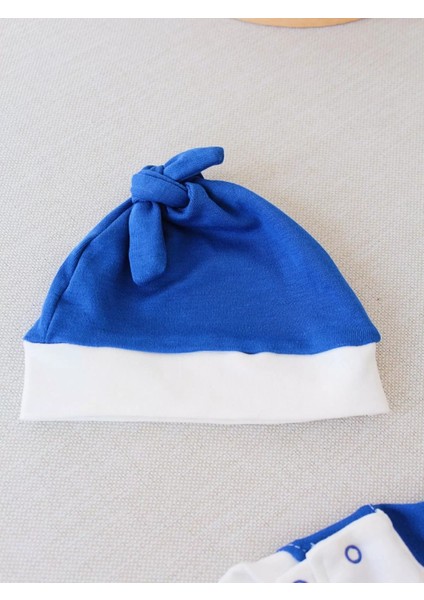 0-3 3-6 Ay Lucky Baby Nakışlı Es Çizgi Boy Şapkalı Erkek Bebek Tulumu Lacivert fırsatları