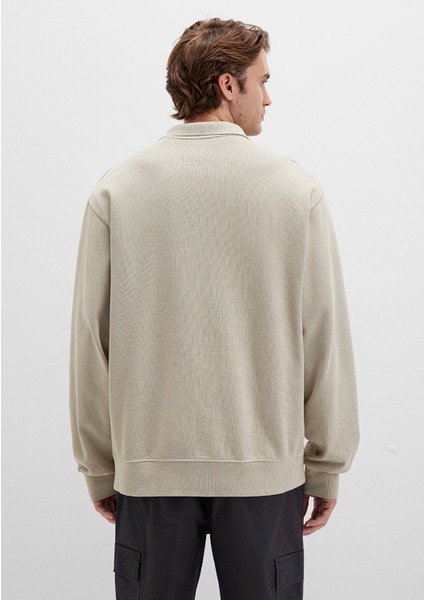 Bej Polo Sweatshirt 0S10323-70146