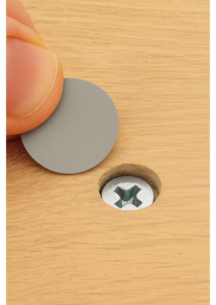 Yapışkanlı Yapıştırma Vida Tapası Tıpası Gri Vida Kapatıcı Kapağı (100 Adet) modelleri