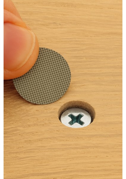 Yapışkanlı Yapıştırma Vida Tapası Tıpası Koton Latte Vida Kapatıcı Kapağı (100 Adet) modelleri