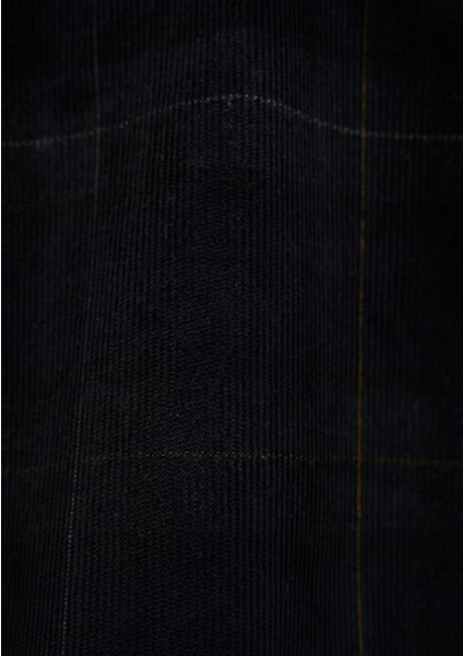 Yarı Fermuarlı Kareli Siyah Sweatshirt 0211777-91298