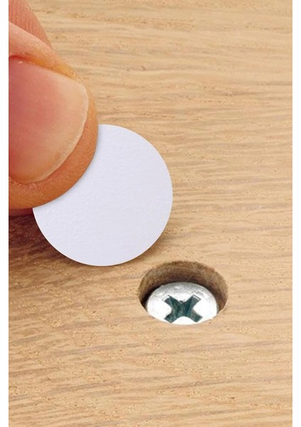 Yapışkanlı Yapıştırma Vida Tapası Tıpası Beyaz Vida Kapatıcı Kapağı (100 Adet) modelleri