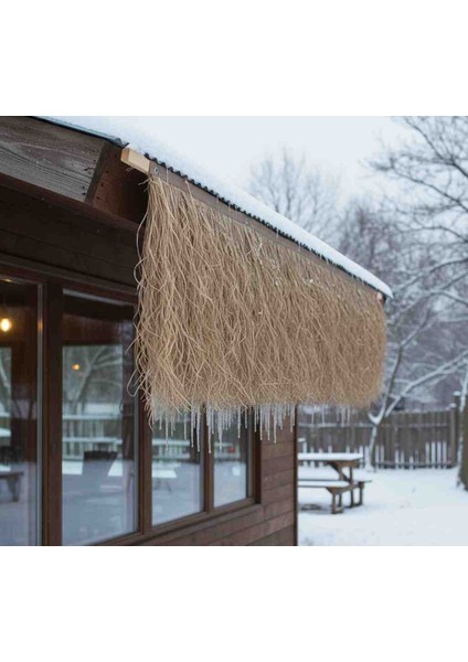 Hasır Püskül Otu (75X300 Cm) Rafya Saçaklı Dekorasyon Bohem Rustik - Şeritli Duvar Kaplama fırsatları