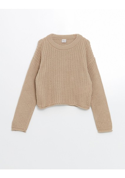 Yeni Sezon Bisiklet Yaka Kız Çocuk Triko Kazak