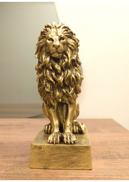 Tasarım Oturan Aslan Biblo Heykel Ev Dekor Dekoratif Hediyelik