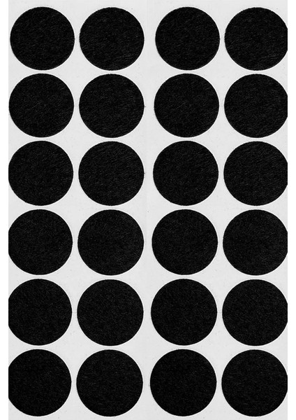 Sandalye Mobilya Ayak Pedi 28MM Kaydırmaz Keçe (56'lı) Yapışkanlı Parke Zemin Koruyucu - Siyah