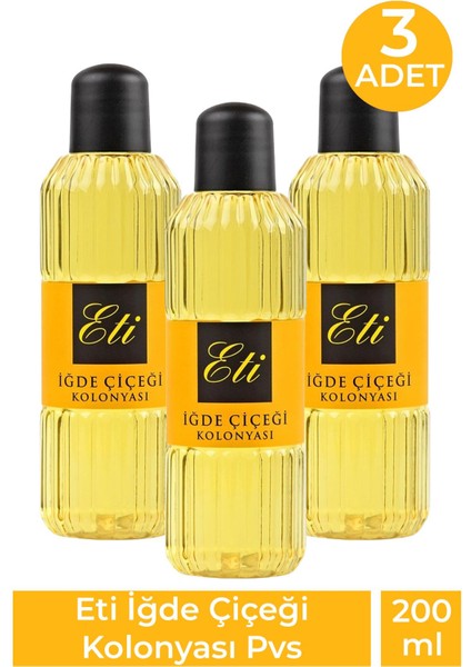 Eti Iğde Çiçeği Kolonyası Pvc 200 ml 3 Adet