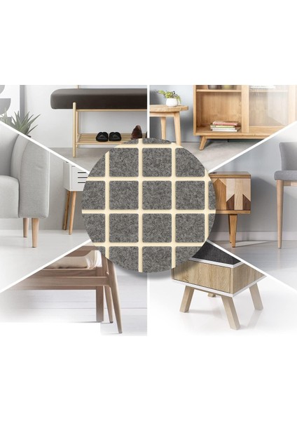 Yapışkanlı Mobilya Masa Sandalye Parke Zemin Ayak Koruyucu Kaydırmaz Keçesi 25 mm (32 Adet) modelleri