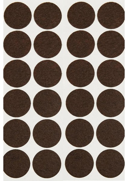 20 mm Kahverengi Yapışkanlı Mobilya Ayağı Keçesi Zemin Koruyucu Masa Sandalye Parke Pedi 190'LI