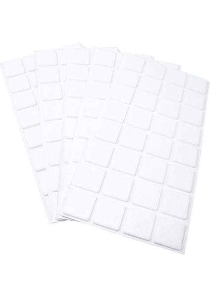 Sandalye Mobilya Ayak Pedi 20MM Kaydırmaz Keçe (200'LÜ) Yapışkanlı Parke Zemin Koruyucu - Beyaz