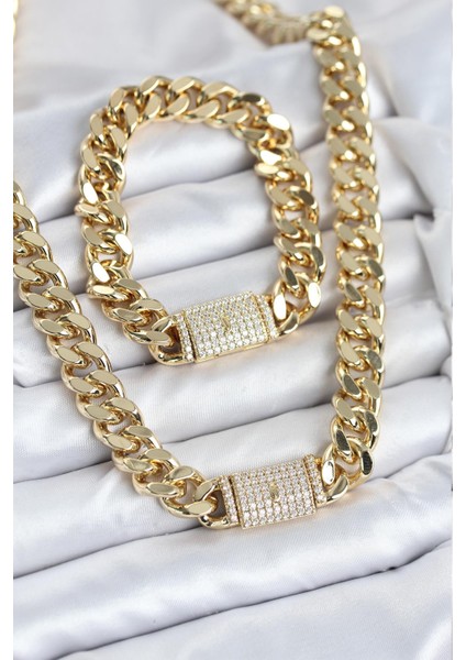 Erb Xuping Gurmet Gold Renk Kolye ve Bileklik Seti