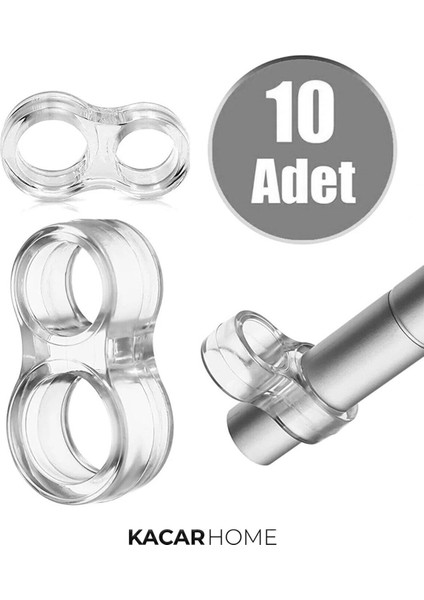 10 Adet Şeffaf Kapı Durdurucu Silikon Kapı Pencere Kolu Tutucu Kapı Kolu Tamponu