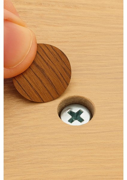 Yapışkanlı Yapıştırma Vida Tapası Tıpası Antik Çam Vida Kapatıcı Kapağı (50 Adet) modelleri
