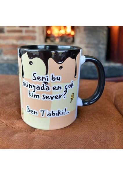 Seni Bu Dünyada En Çok Kim Sever Tasrım Doğum Günü Hediyesi Kupa Bardak