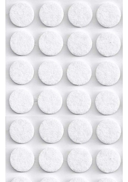 Yapışkanlı Mobilya Masa Sandalye Parke Zemin Ayak Koruyucu Kaydırmaz Keçesi 28 mm (56'lı Paket)