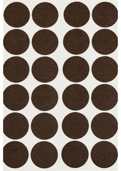 Yapışkanlı Sessiz Mobilya Masa Sandalye Parke Zemin Ayak Koruyucu Keçe Seti 24-25 mm (65'li Paket) fiyatları