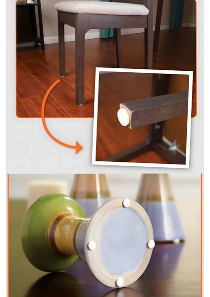 Yapışkanlı Mobilya Masa Sandalye Parke Zemin Ayak Koruyucu Kaydırmaz Keçesi 20 mm (100'LÜ Paket) indirimleri