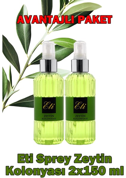 Asfstore Eti Sprey Zeytin Kolonyası 150 ml 2 Adet