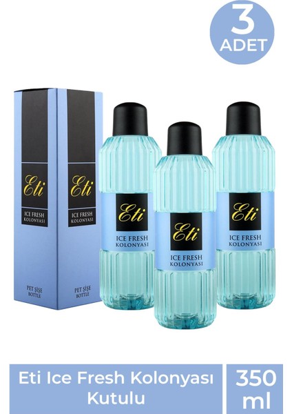 Asfstore Eti Ice Fresh Kolonya 350 ml 3 Adet