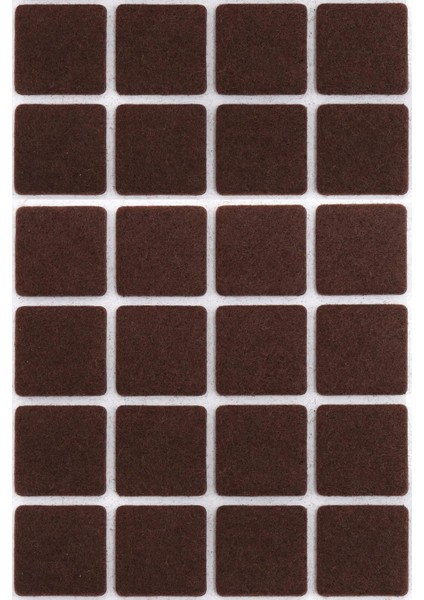 Sandalye Mobilya Ayak Pedi 20MM Kaydırmaz Keçe (150'LI) Yapışkanlı Parke Zemin Koruyucu - Kahverengi