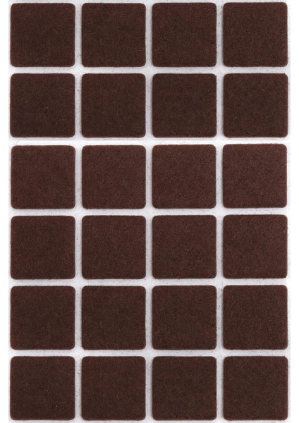 Sandalye Mobilya Ayak Pedi 20MM Kaydırmaz Keçe (150'LI) Yapışkanlı Parke Zemin Koruyucu - Kahverengi