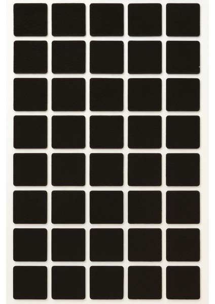 Yapışkanlı Mobilya Masa Sandalye Parke Zemin Ayak Koruyucu Kaydırmaz Keçesi 25 mm Siyah (64 Adet) fiyatları