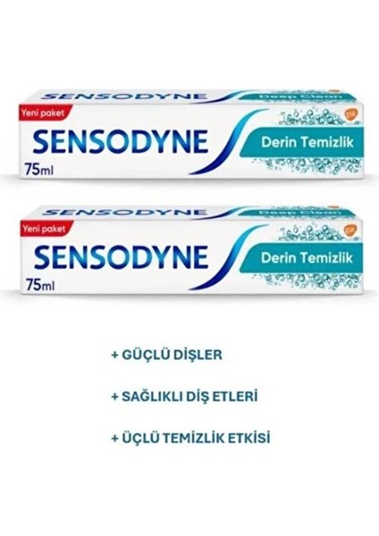 Sensodyne Diş Macunu Derin Temizlik 75 ml 2 Adet