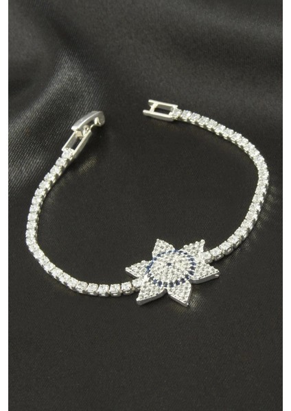 Yıldız Zirkon Taşlı Çocuk Bileklik 16 cm