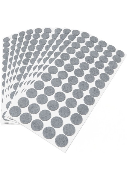 Sandalye Mobilya Ayak Pedi 20MM Kaydırmaz Keçe (144'LÜ) Yapışkanlı Parke Zemin Koruyucu - Gri