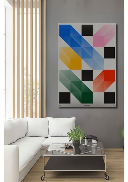 Renkli Geometrik Soyut Ahşap Mdf Dekoratif Ev/işyeri Duvar Tablo Dikdörtgen Ev/işyeri Duvar Tablo