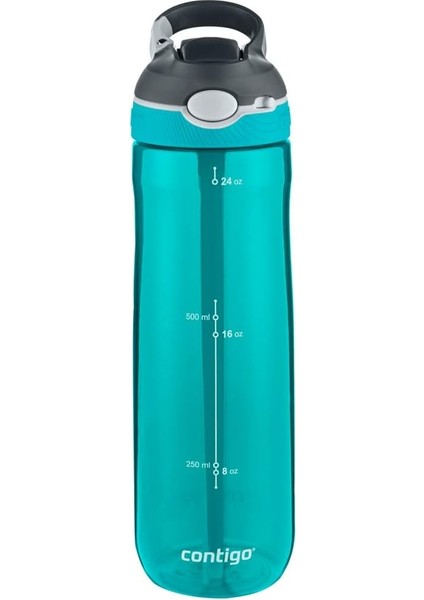 Üniseks Ashland Autospout Pipetli Büyük Bpa Içermeyen Plastik Su Şişesi Turkuaz 720 ml