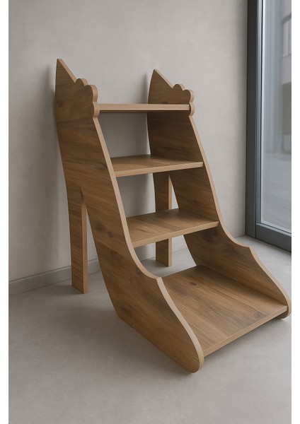 Topuklu Ayakkabı Görünümlü Ahşap Ayakkabılık & Raf modelleri