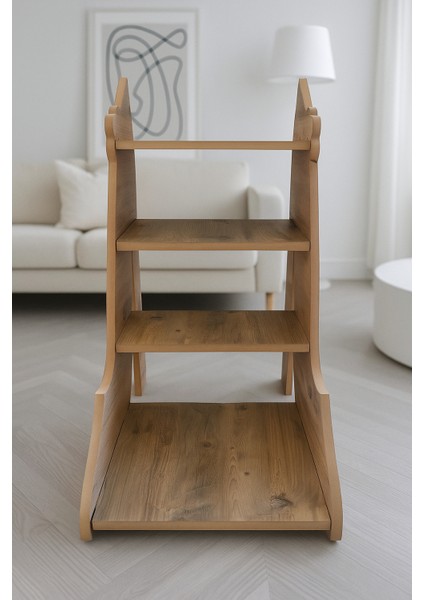 Topuklu Ayakkabı Görünümlü Ahşap Ayakkabılık & Raf