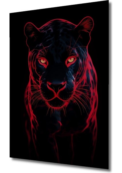 Kırmızı Parıltılı Panter Ahşap Mdf Dekoratif Ev/işyeri Duvar Tablo Dikdörtgen Ev/işyeri Duvar Tablo fiyatları