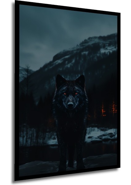 Çerçeve Görünümlü Karanlık Kurt Ahşap Mdf Dekoratif Ev Duvar Tablo Dikdörtgen Ev Duvar Tablo modelleri