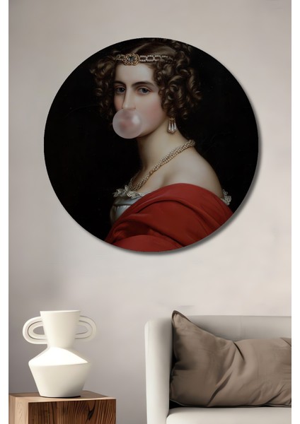 Tarihsel Pop Sanat Ahşap Mdf Dekoratif Ev/işyeri Duvar Tablo Yuvarlak Ev/işyeri Duvar Tablo