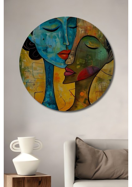 Ruhun Dansı Dekoratif Ahşap Mdf Ev/işyeri Duvar Tablo Yuvarlak Ev/işyeri Duvar Tablo