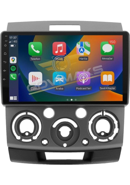 Ford RANGER(2006-2010)-9''ANDROİD Gerçek 2+32 GB / 4 Çekirdek 1.6ghz / Wıfı 5.0ghz / Bt 5.4-Kablosuz Carplay-Hd Geri Görüş Kamera Hediye