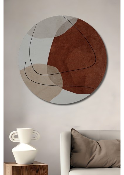 Soyut Sanat Dekoratif Ahşap Mdf Ev/işyeri Duvar Tablo Yuvarlak Ev/işyeri Duvar Tablo