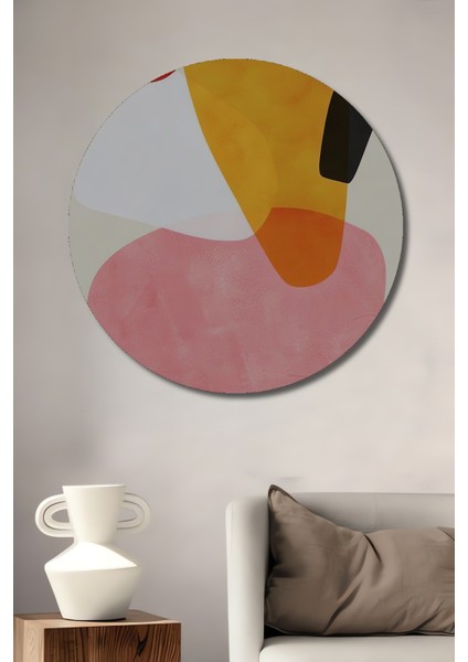 Soyut Sanat Dekoratif Ahşap Mdf Ev/işyeri Duvar Tablo Yuvarlak Ev/işyeri Duvar Tablo