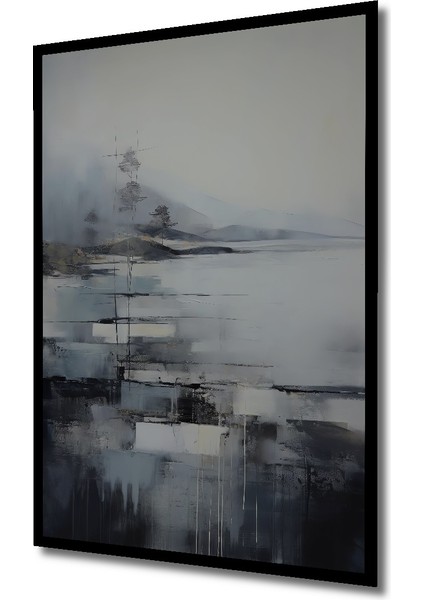 Çerçeve Görünümlü Sisli Gökyüzü Ahşap Mdf Dekoratif Ev Duvar Tablo Dikdörtgen Ev Duvar Tablo fiyatları
