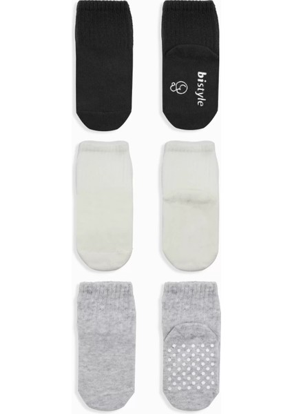 Kaymaz Penye Soket Çorap 3'lü Siyah Ekru Gri fiyatları