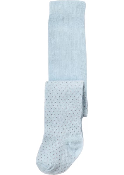 Klasik Puanlı Külotlu Çorap Mavi