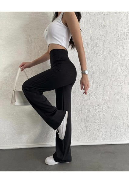 Fitilli Palazzo Pantolon Siyah fiyatları