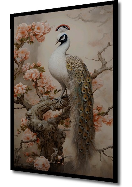 Çerçeve Görünümlü Görkemli Tavus Kuşu Dekoratif Ahşap Mdf Ev Duvar Tablo Dikdörtgen Ev Duvar Tablo fiyatları