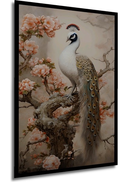 Çerçeve Görünümlü Görkemli Tavus Kuşu Dekoratif Ahşap Mdf Ev Duvar Tablo Dikdörtgen Ev Duvar Tablo modelleri