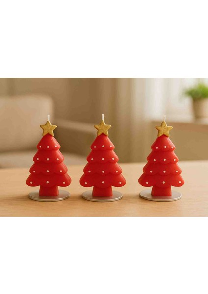 Yılbaşı Ağacı Temalı Dekoratif Mum