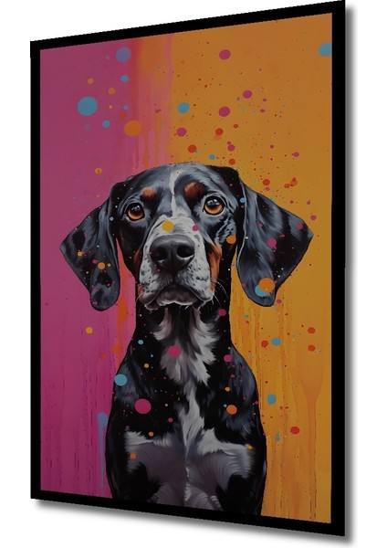 Çerçeve Görünümlü Renkli Köpek Dekoratif Ahşap Mdf Ev Duvar Tablo Dikdörtgen Ev Duvar Tablo fiyatları